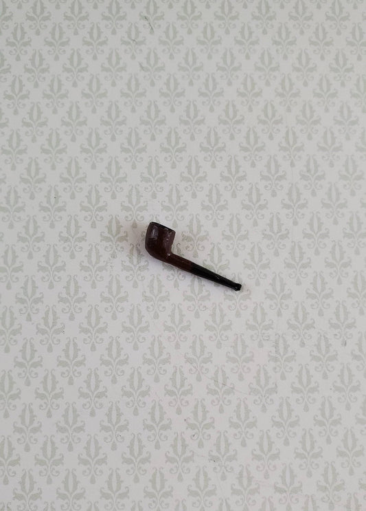 Dollhouse Miniature Smoking Pipe Classic Style Painted Metal 1:12 Scale - Miniature Crush