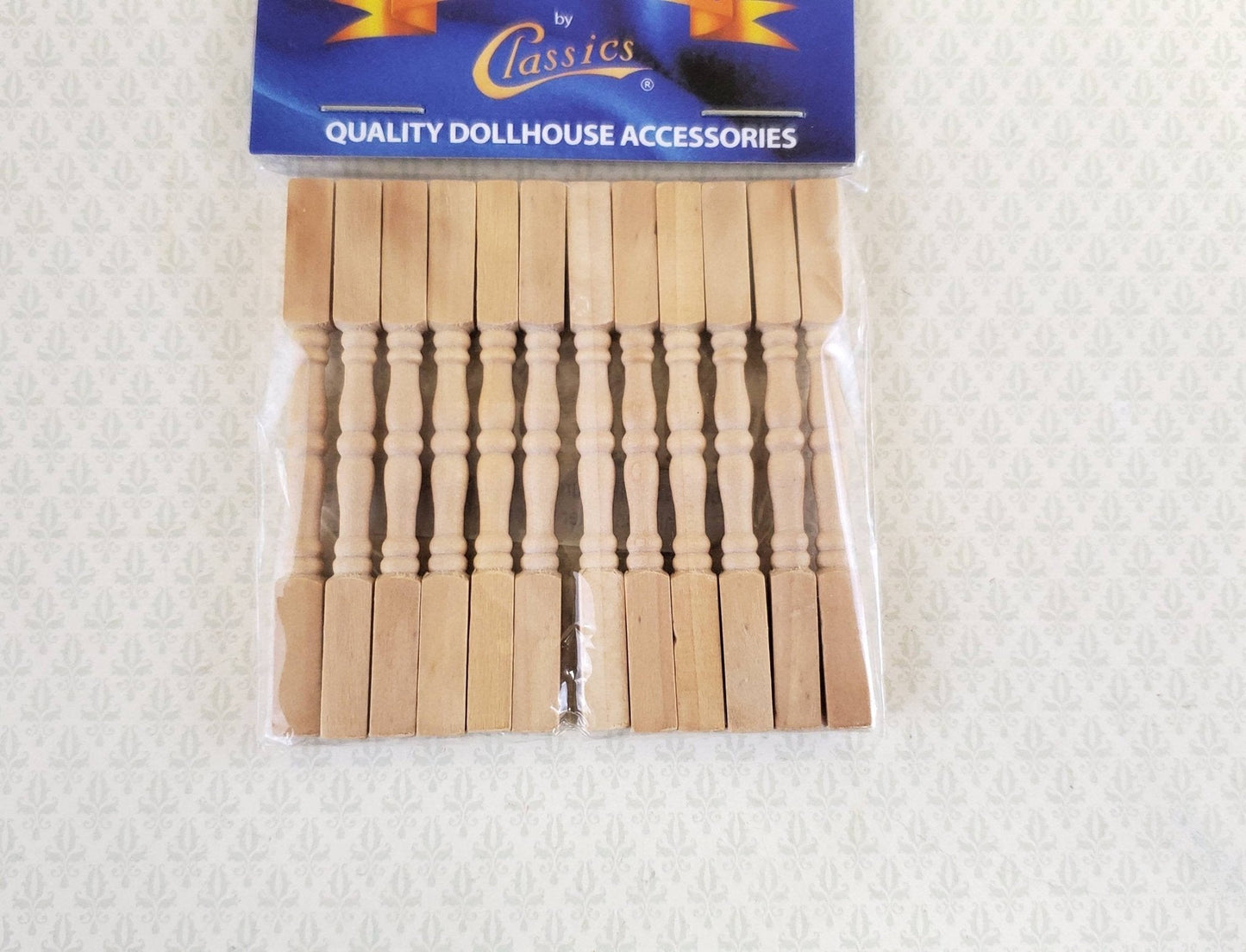 Dollhouse Miniature Spindles Stair Balusters 1:12 Scale 2 1/2" Tall posts - Miniature Crush