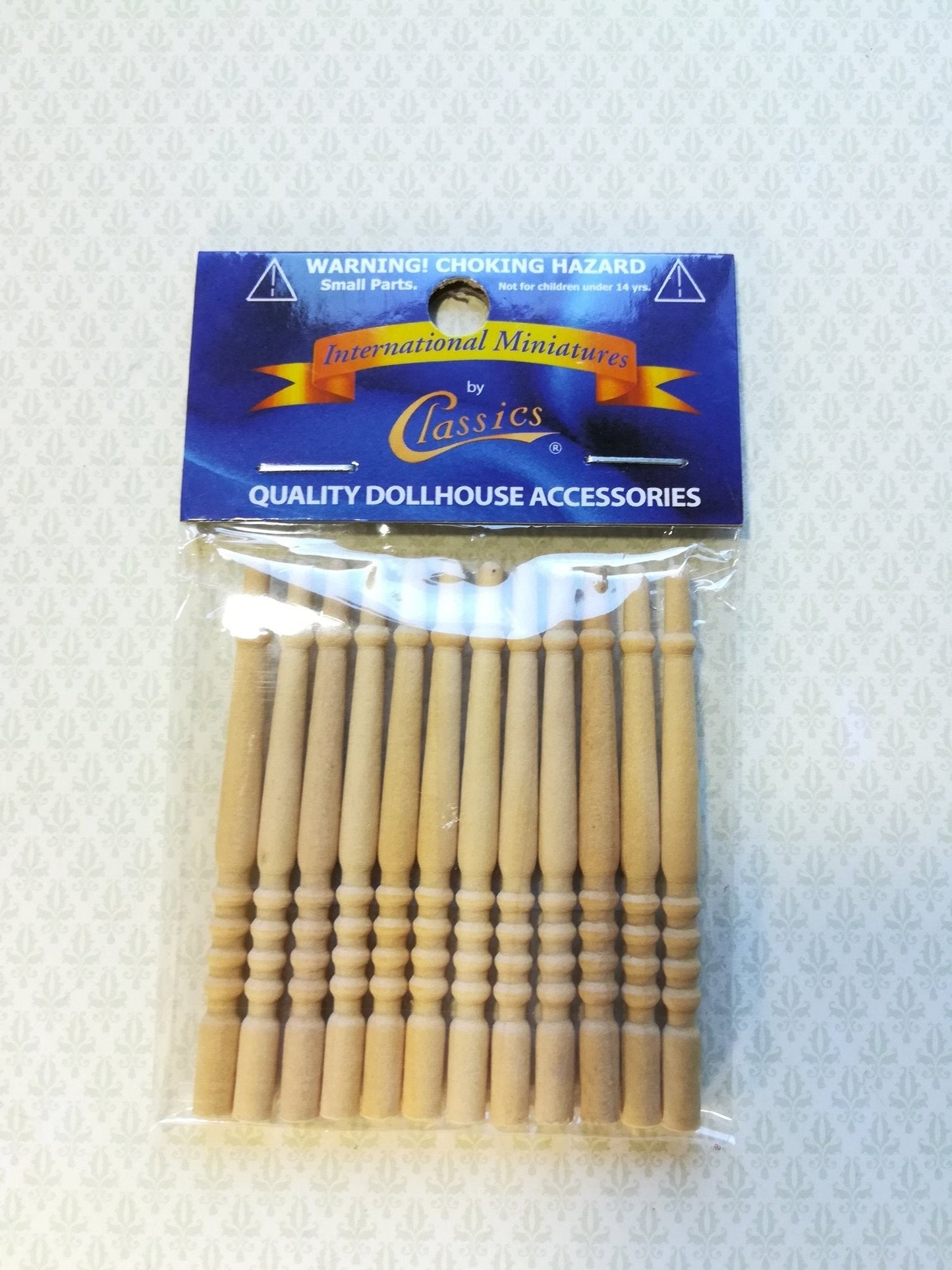 Dollhouse Miniature Spindles Stair Balusters 1:12 Scale 2 5/8" Tall posts - Miniature Crush