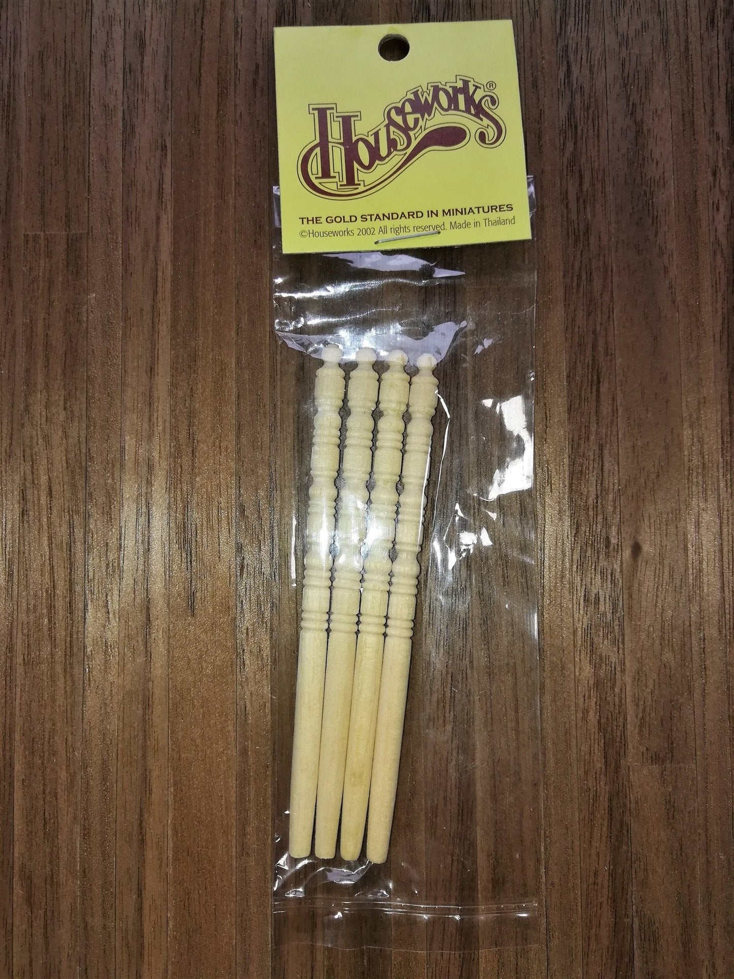 Dollhouse Miniature Spindles Wood for Building 4 Pieces 1:12 Scale 3 3/4" Long - Miniature Crush
