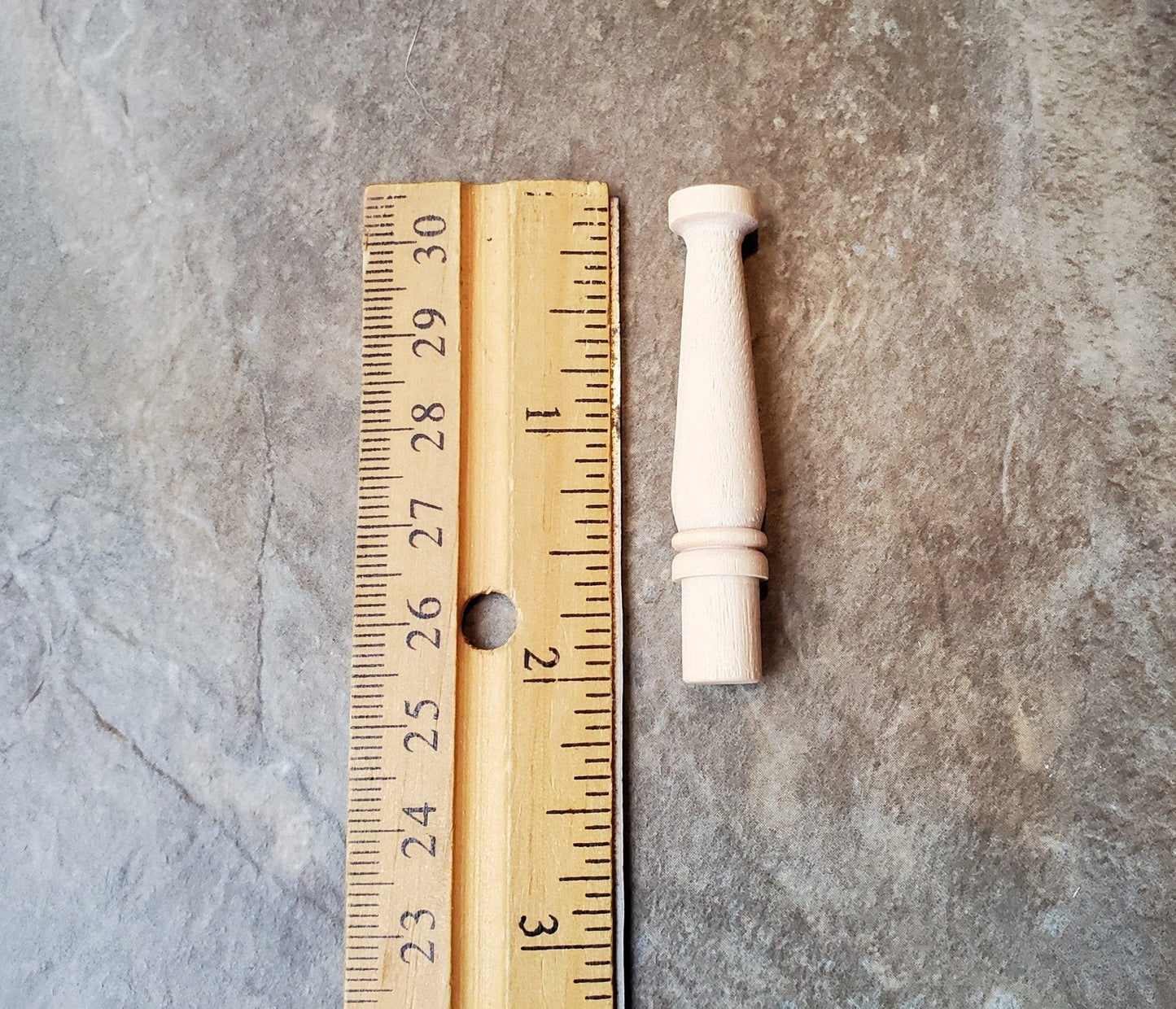 Dollhouse Miniature Spindles Wood for Building Urn Style x6 1:12 Scale 2" Long - Miniature Crush