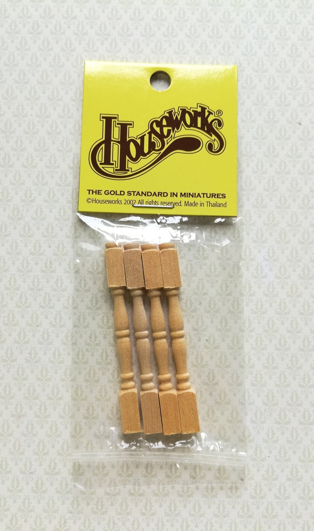 Dollhouse Miniature Spindles Wood Table Legs 4 Pieces 1:12 Scale 2 1/8" Long - Miniature Crush