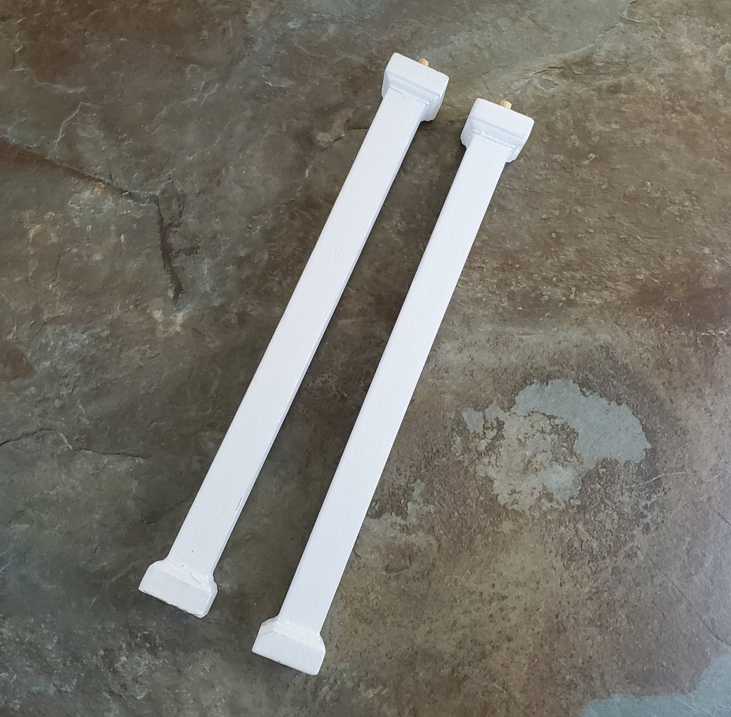 Dollhouse Miniature Square Columns Pillars White 2 pieces 8 3/8" Tall 1:12 Scale - Miniature Crush