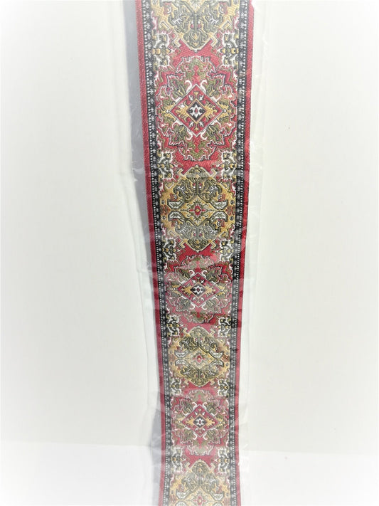 Dollhouse Miniature Stair Runner Red & Gold Carpet Rug 1:12 Scale - Miniature Crush