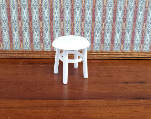 Dollhouse Miniature Step Stool Short White Wood 1:12 Scale Furniture 1 1/2" - Miniature Crush