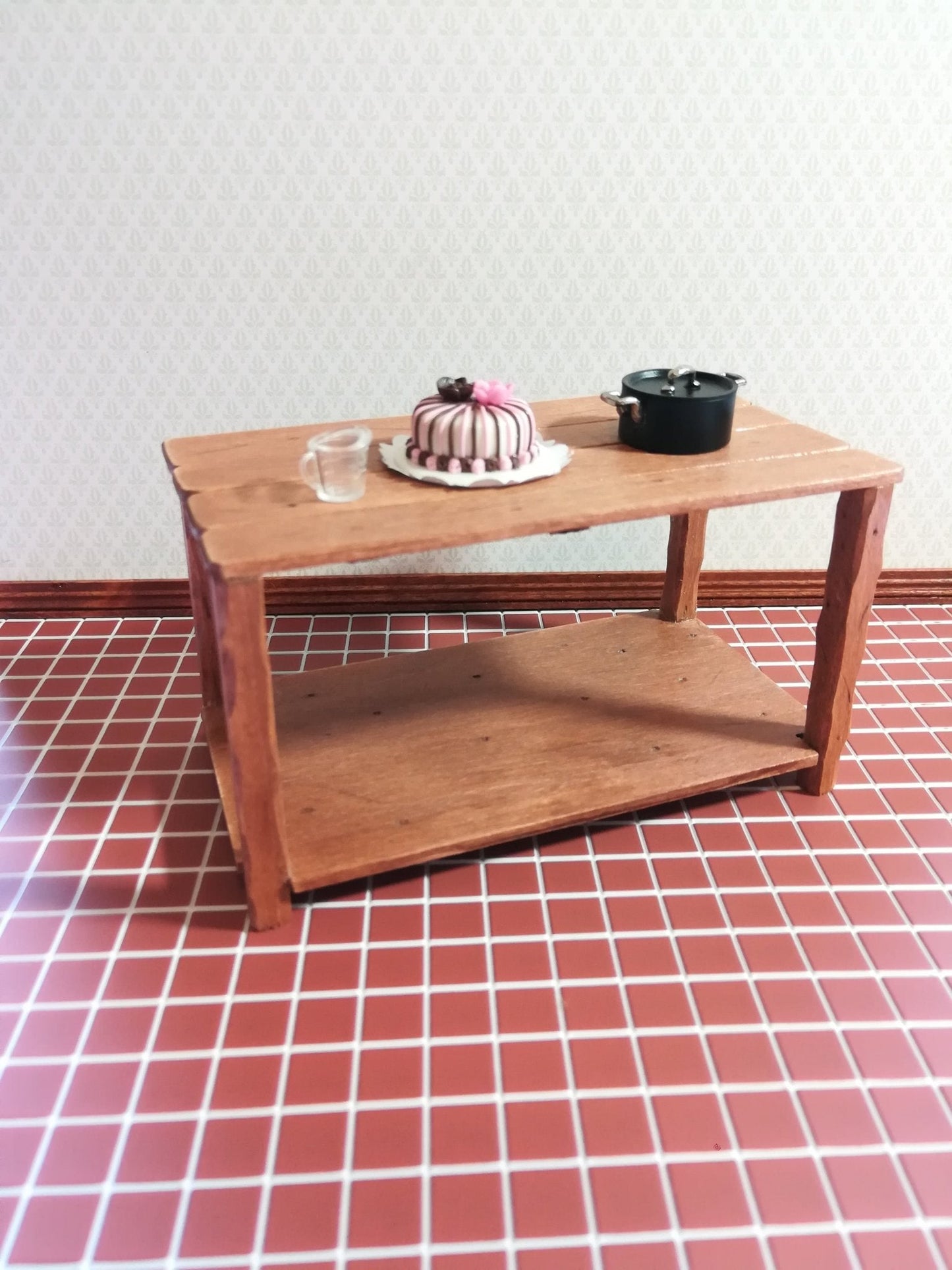 Dollhouse Miniature Terra Cotta Square Faux Tile Flooring Embossed 1:12 Scale - Miniature Crush