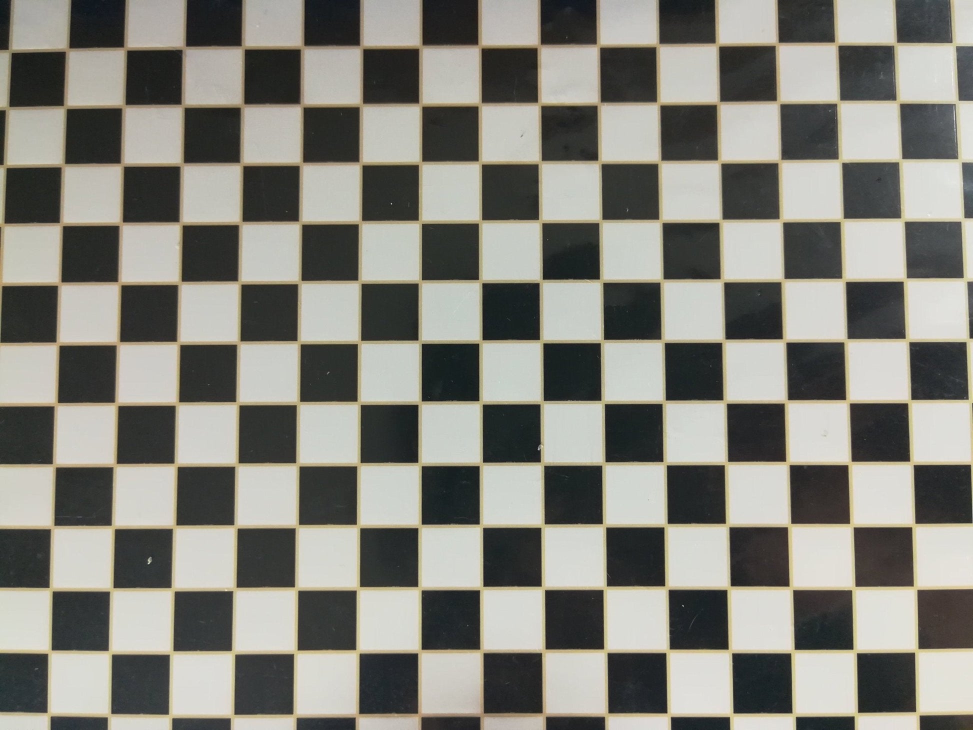 Dollhouse Miniature Tile Flooring Black & White Checked Squares 1:12 Scale Floor - Miniature Crush