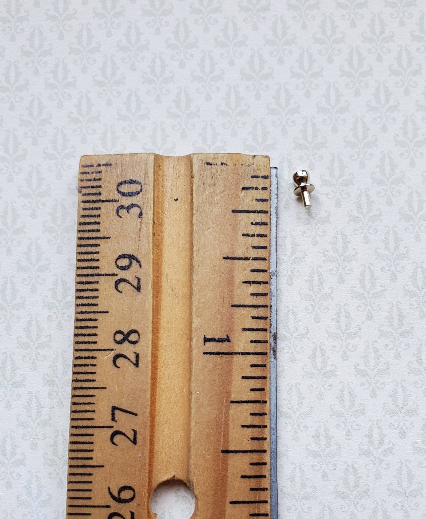 Dollhouse Miniature Tiny Gold Brass Knobs Drawer Pulls Set of 6 1:12 Scale Houseworks 1112 - Miniature Crush