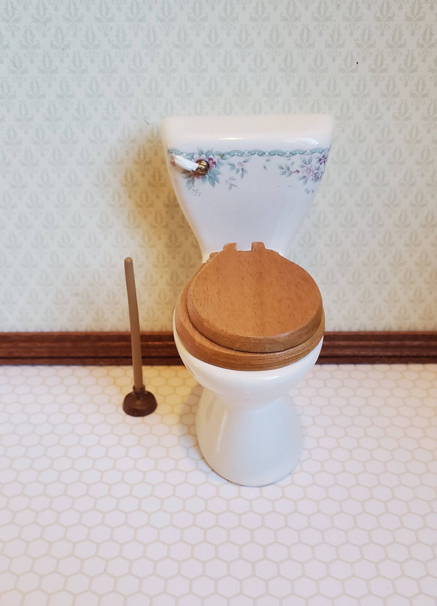 Dollhouse Miniature Toilet Plunger 1:12 Scale Bathroom Accessories - Miniature Crush