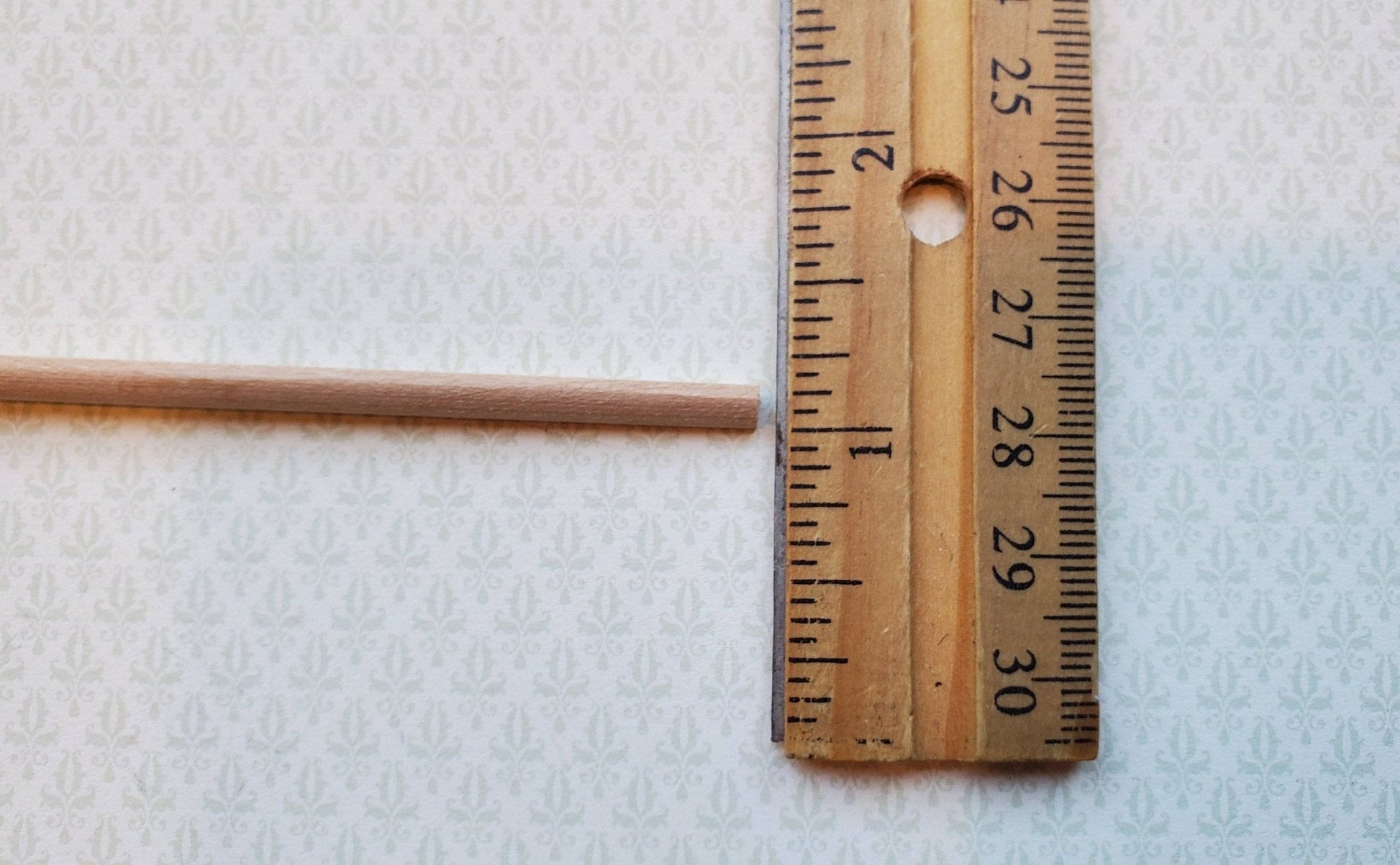 Dollhouse Miniature Trim Quarter Round Thin Wood Strip 1/8" x 18" long 1:12 Scale - Miniature Crush