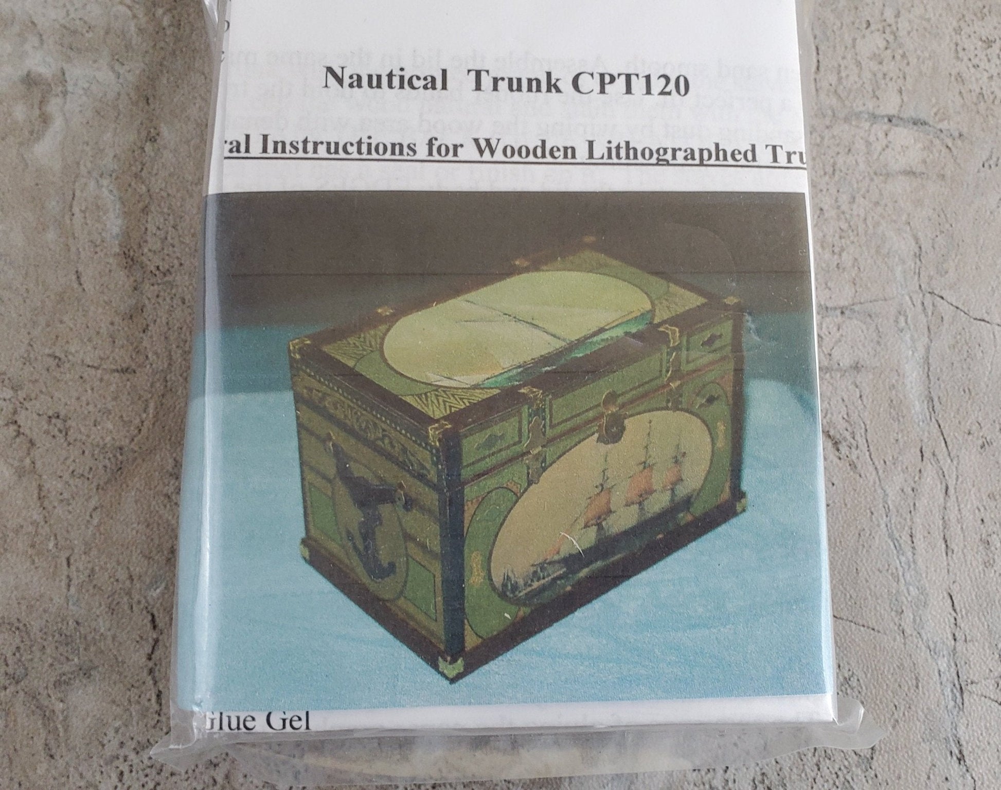 Dollhouse Miniature Trunk Kit Nautical Tall Ship Antique Style 1:12 Scale Furniture - Miniature Crush