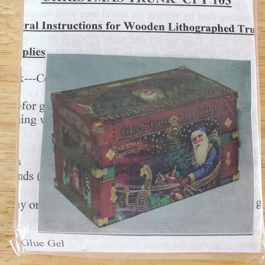 Dollhouse Miniature Trunk KIT Old World Christmas Santa Claus Style 1:12 Scale Furniture - Miniature Crush