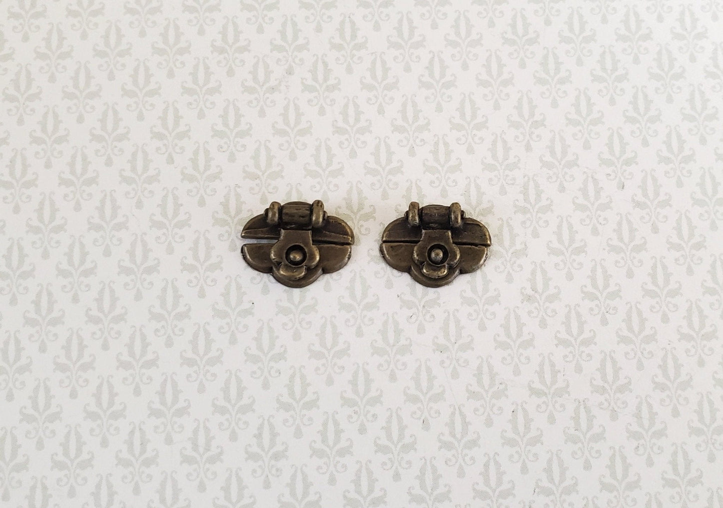 Dollhouse Miniature Trunk Lock 2 Sets Antique Brass Style 1:12 Scale Accessory - Miniature Crush