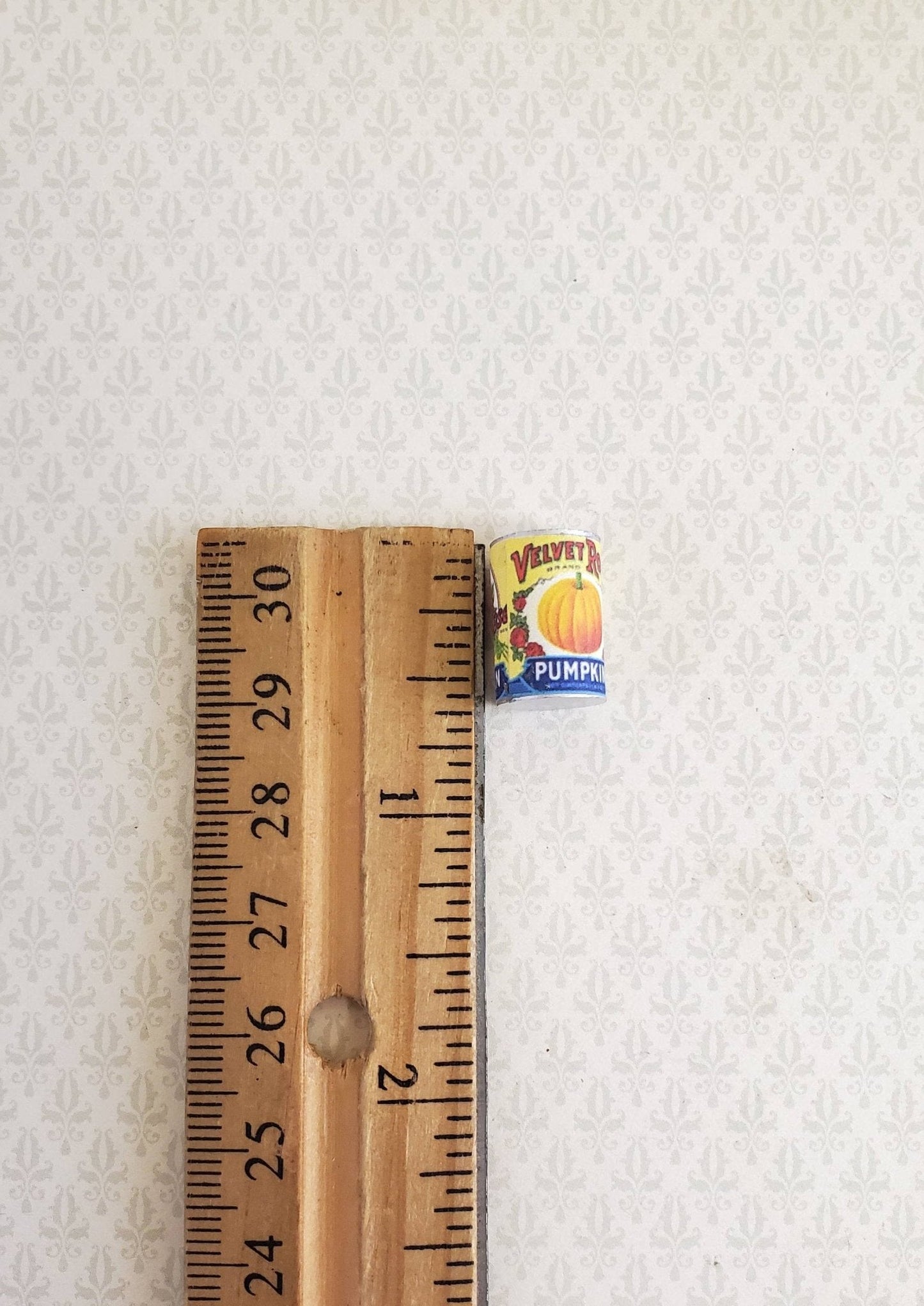 Dollhouse Miniature Velvet Rose Pumpkin Tin Can 1:12 Scale Kitchen Food - Miniature Crush