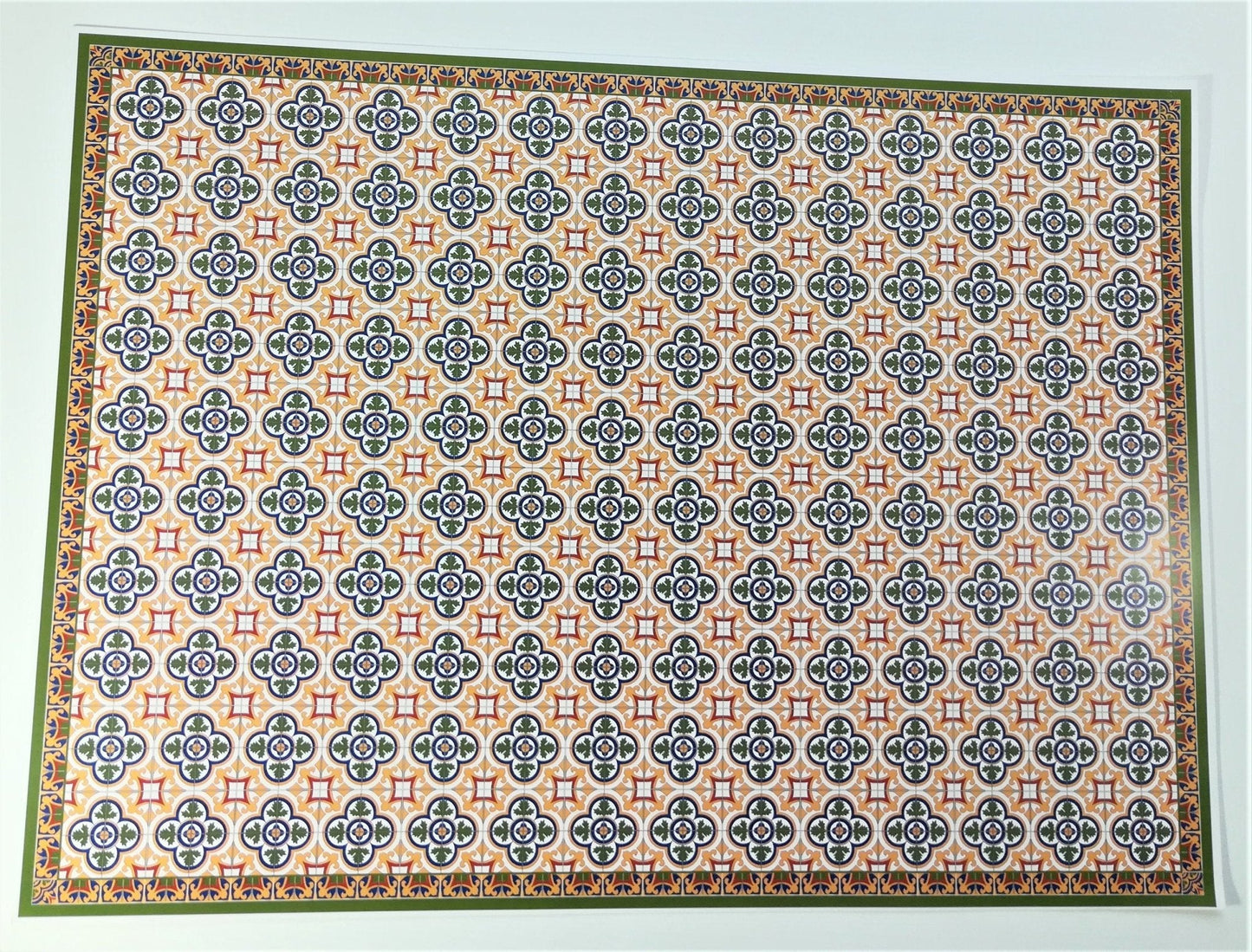 Dollhouse Miniature Victorian Tile Large Flooring Sheet Card Stock 1:12 Scale by World Model - Miniature Crush