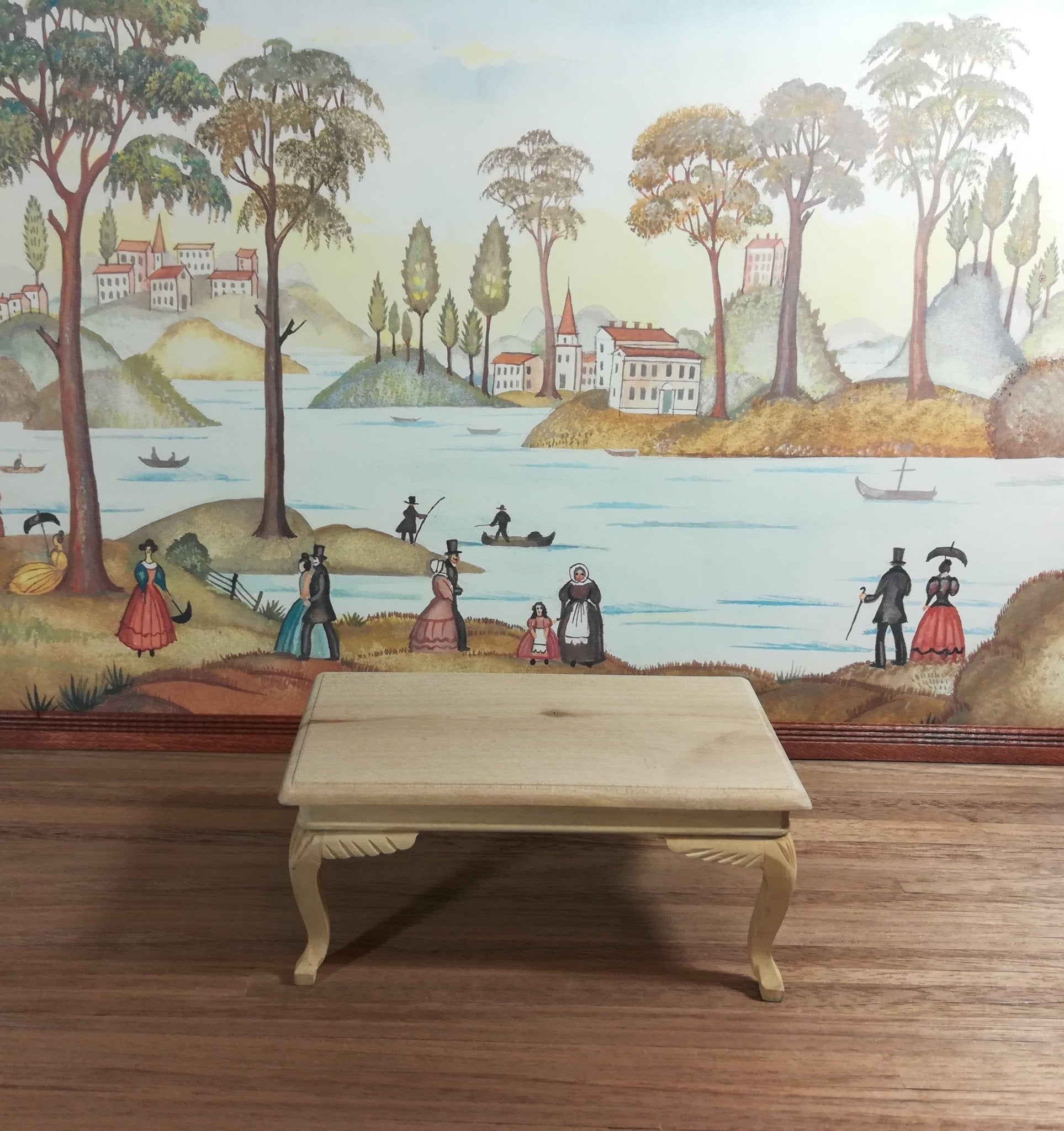 Dollhouse Miniature Wallpaper Colonial Williamsburg Mural by Natasha MiniGraphics 1:12 Scale - Miniature Crush