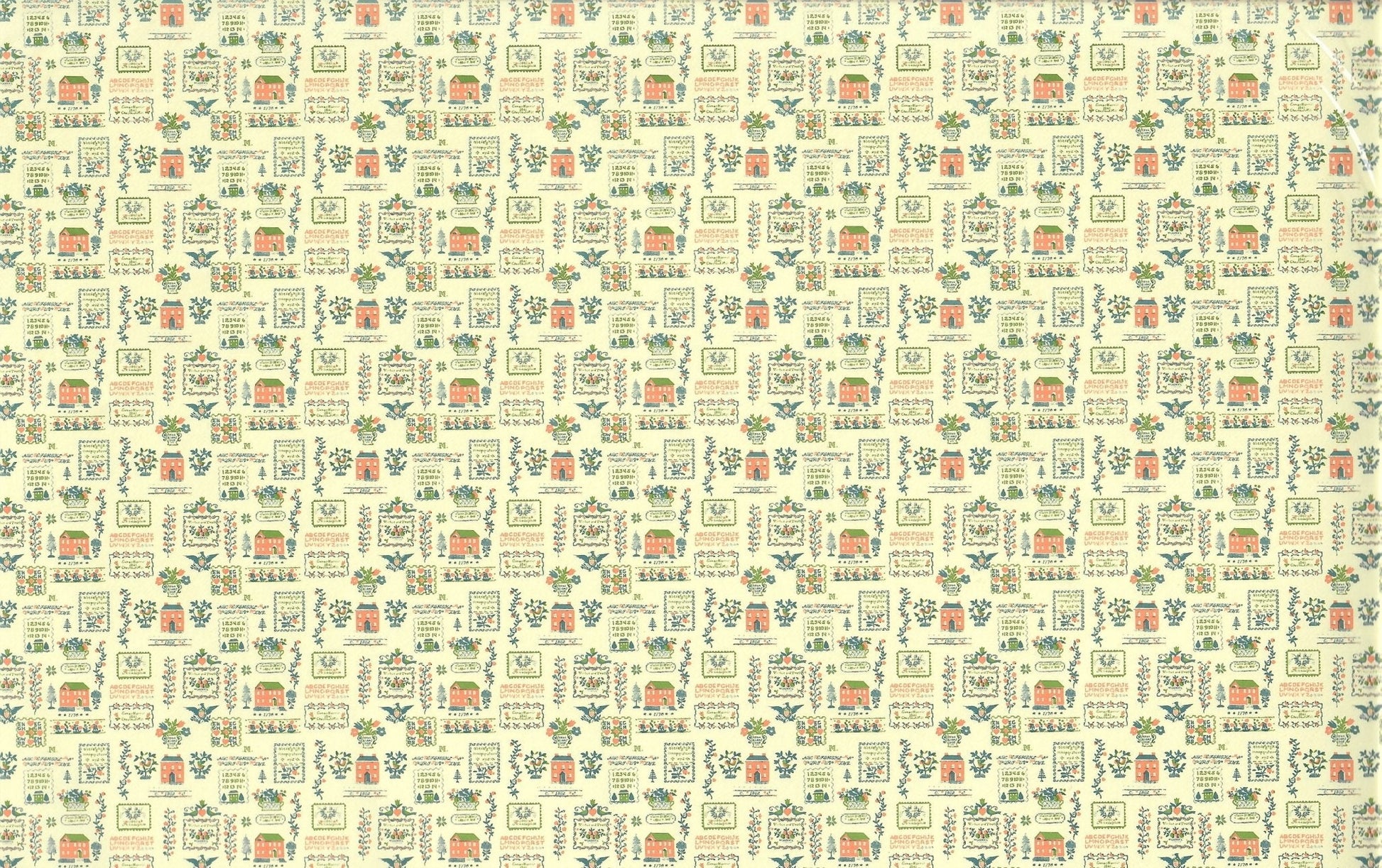 Dollhouse Miniature Wallpaper Kitchen "Mini Sampler" Federal Colonial Style 1:12 Scale - Miniature Crush