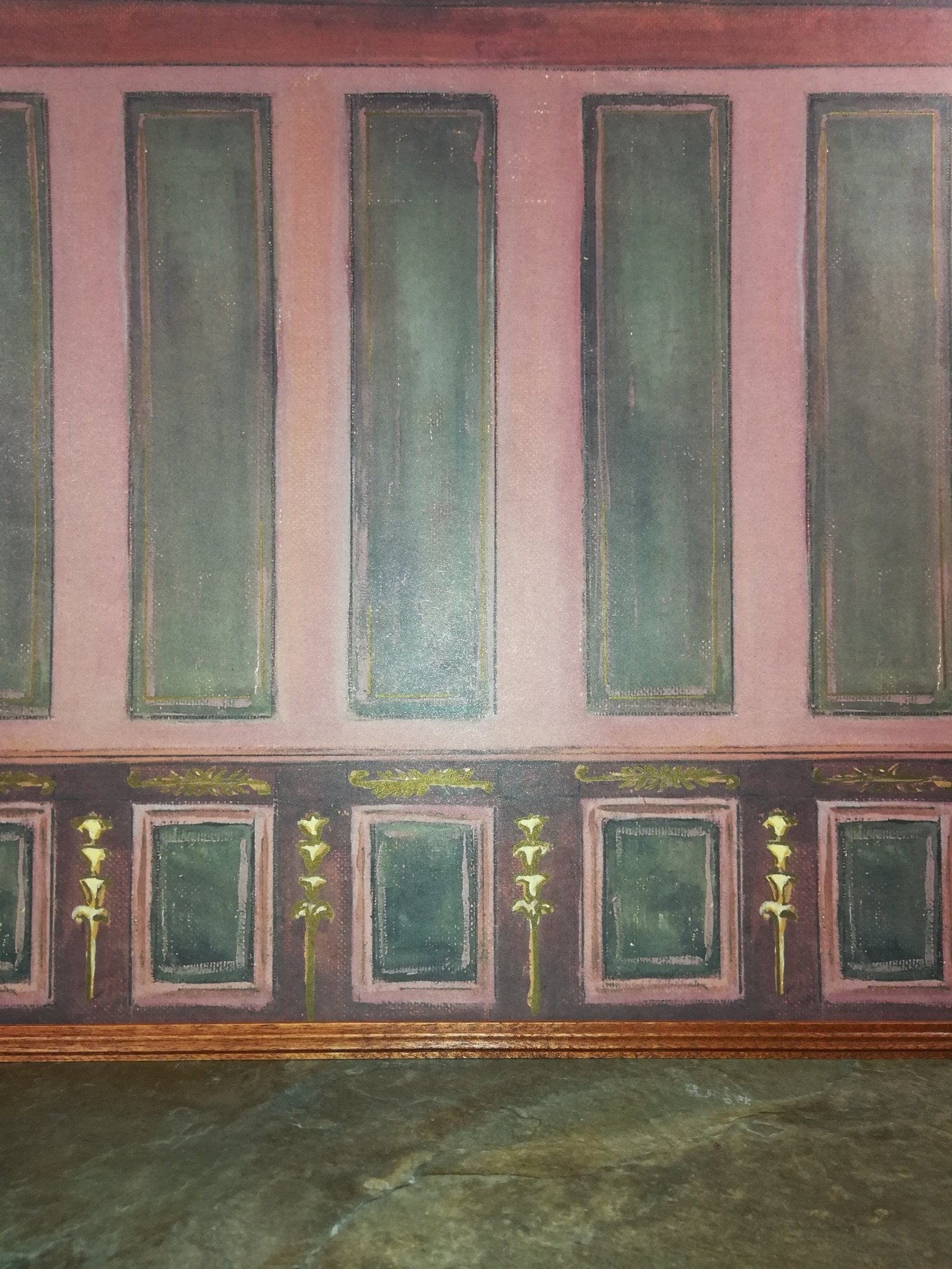 Dollhouse Miniature Wallpaper Mural History Etceiteria Painted Wall Panels MiniGraphics 1:12 Scale - Miniature Crush