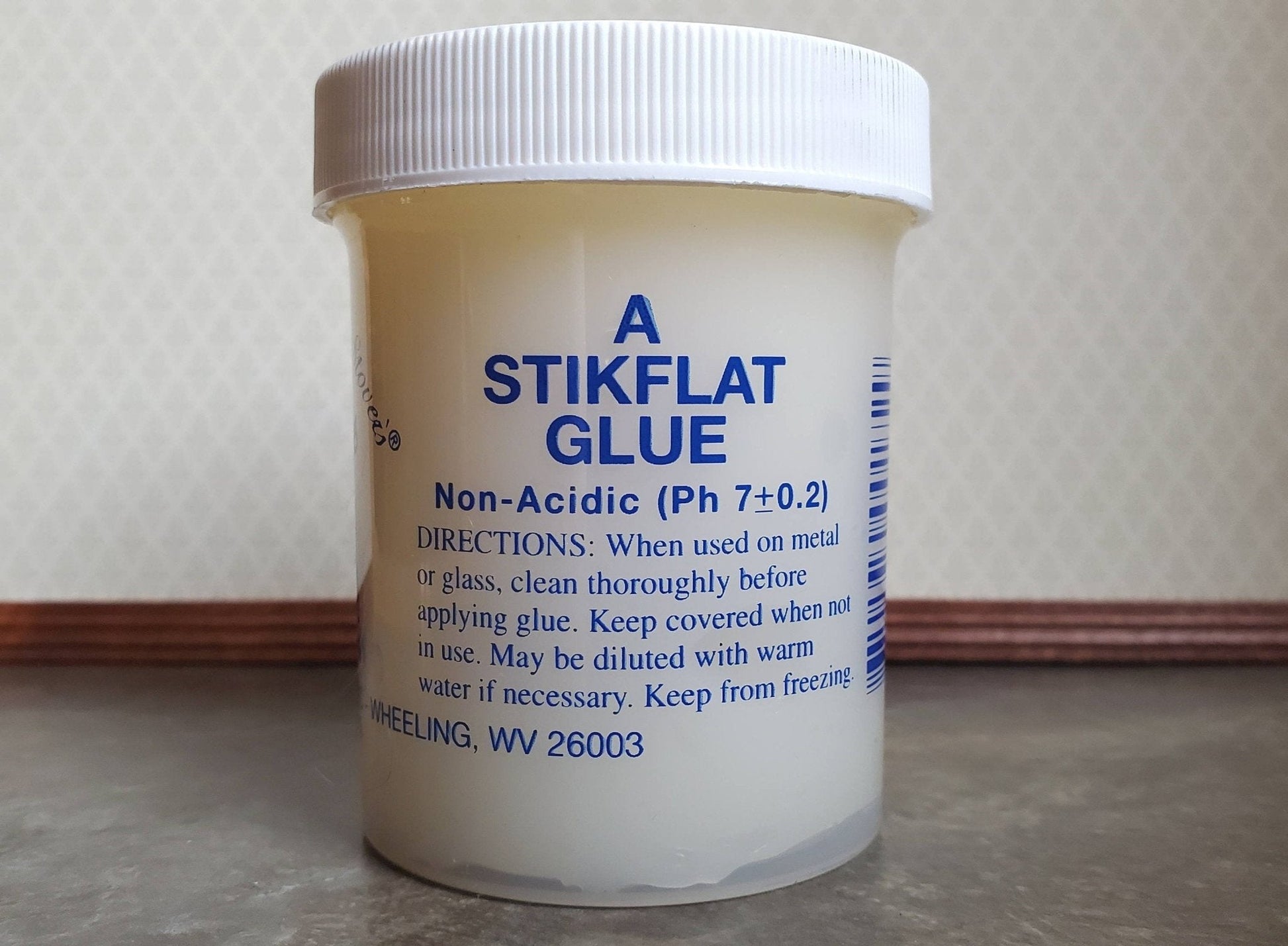 Dollhouse Miniature Wallpaper Paste Grandmother Stover's Yes Paste Glue 6 oz - Miniature Crush