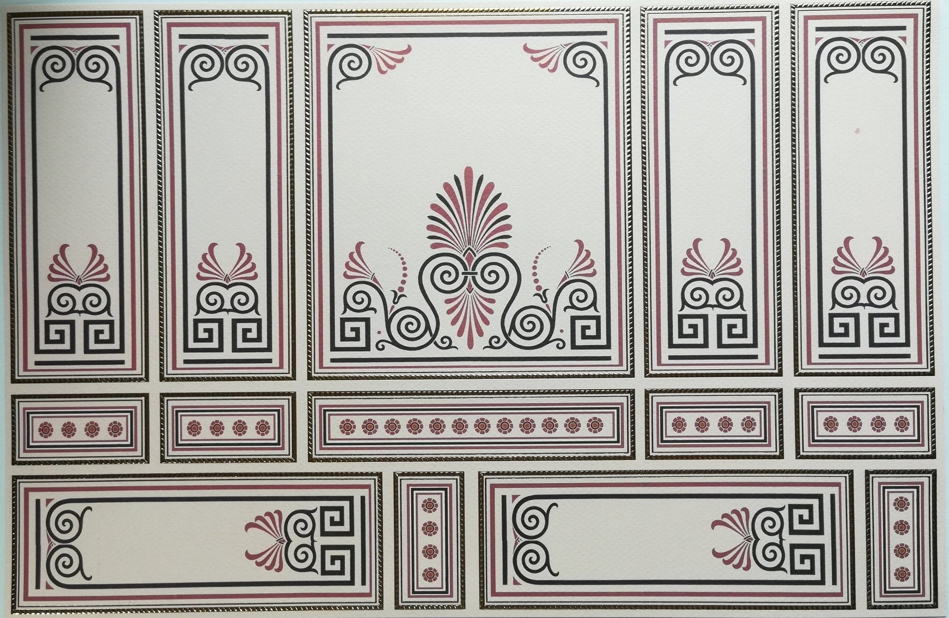 Dollhouse Miniature Wallpaper World Model Art Deco Wall Panels 1:12 Scale Pale Pink Textured - Miniature Crush