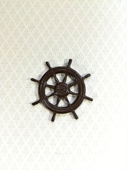 Dollhouse Miniature Wheel Ship or Boat Wall Decoration 1:12 Scale - Miniature Crush