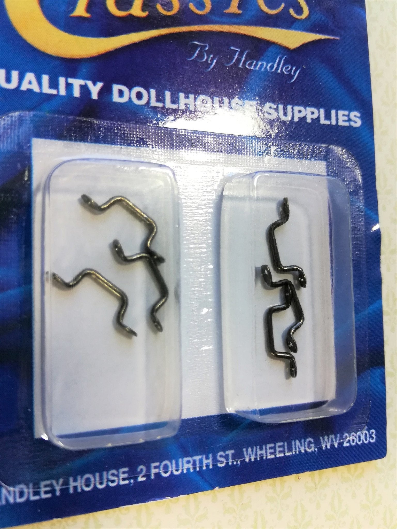 Dollhouse Miniature Window Handles or Drawer Pulls 6 Pieces 1:12 Scale - Miniature Crush