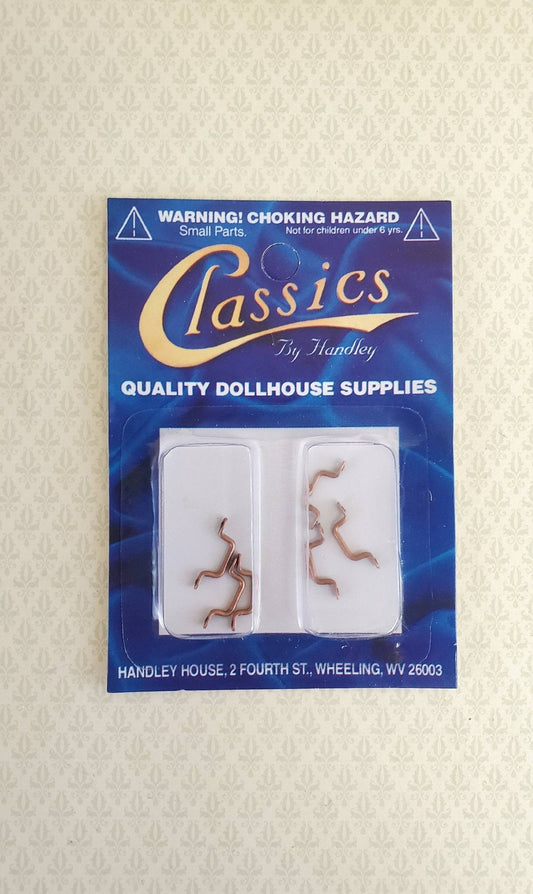 Dollhouse Miniature Window Handles or Drawer Pulls 6 Pieces 1:12 Scale Bronze - Miniature Crush