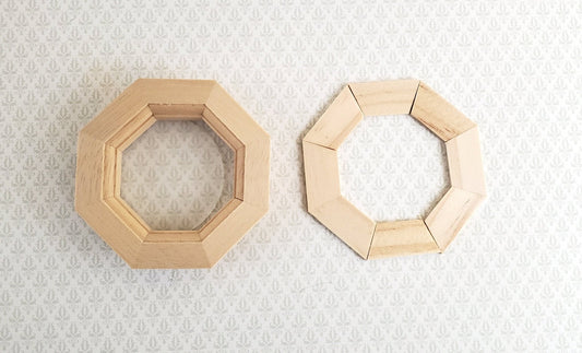 Dollhouse Miniature Window Octagon Small Wood with Acrylic 1:12 Scale Houseworks 5045 - Miniature Crush