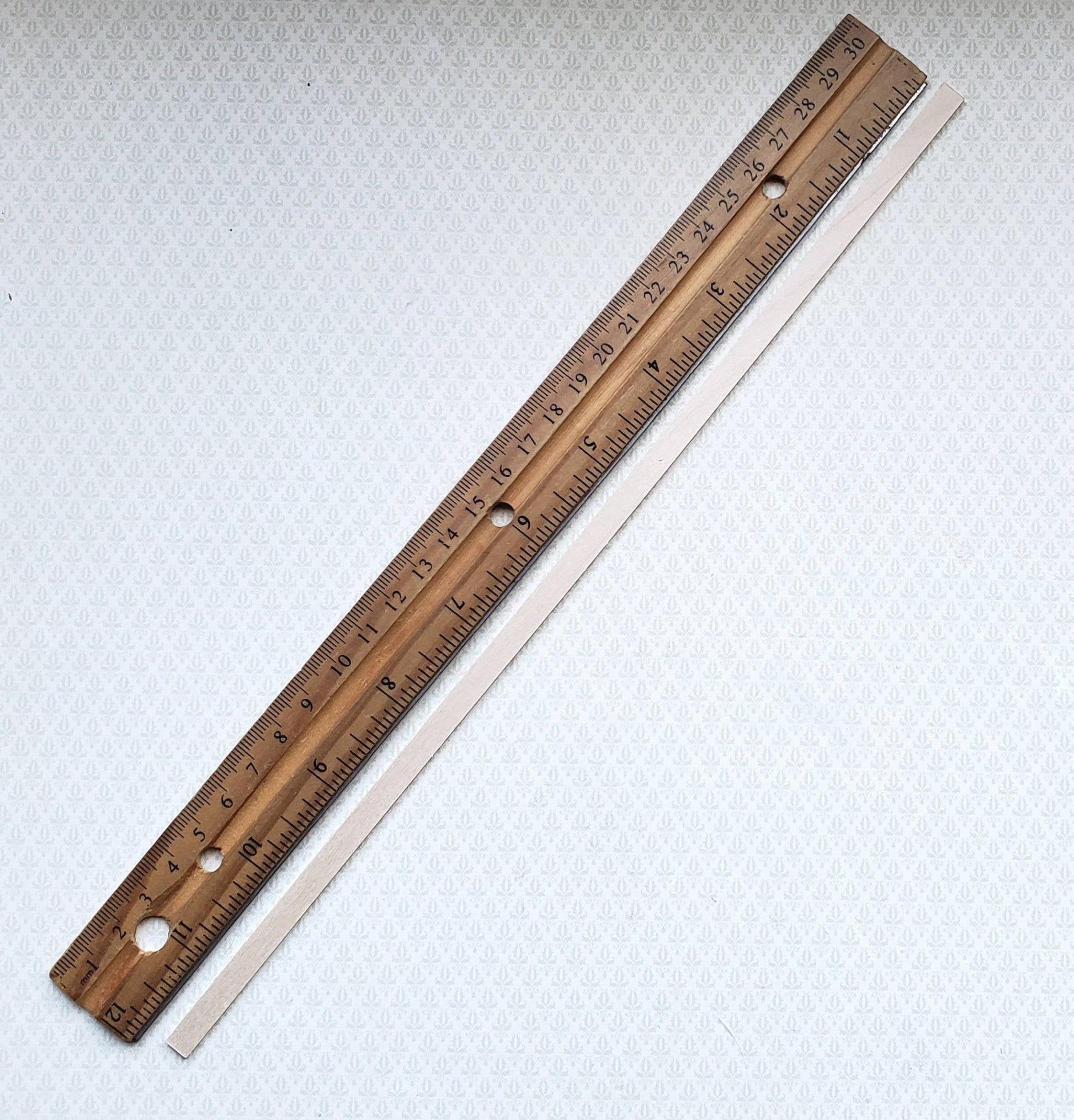 Dollhouse Miniature Wood Strips x10 Flooring 1/16 x 3/8 x 12" long Basswood 1:12 Scale - Miniature Crush