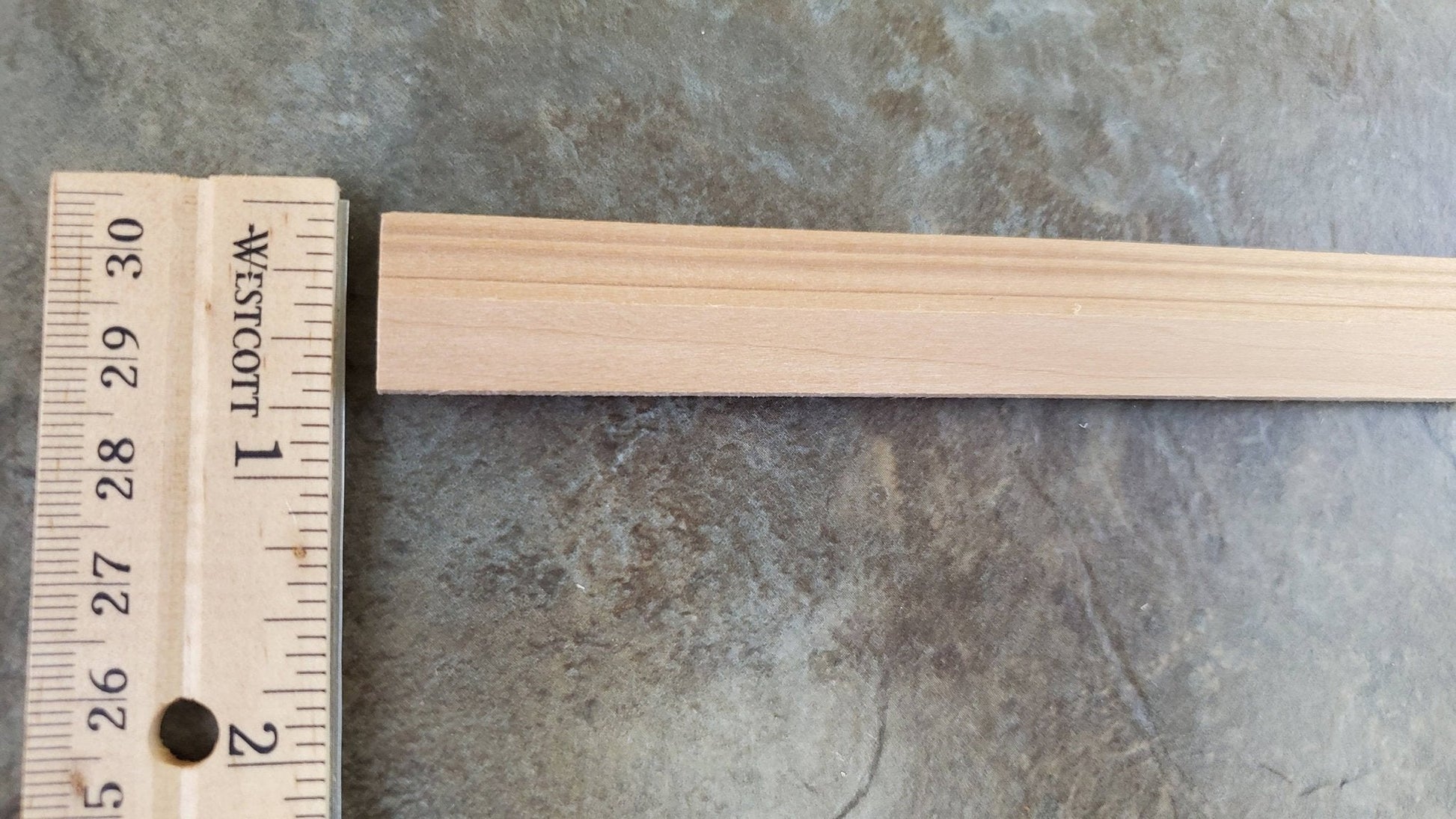 Dollhouse Miniatures Baseboard Trim Molding 17mm x 45cm long 1:6 Scale Skirting - Miniature Crush