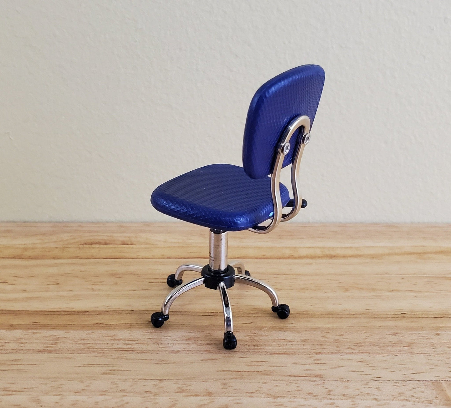 Dollhouse Miniatures Chair Modern Office Desk Purple/Blue 1:12 Scale Furniture - Miniature Crush