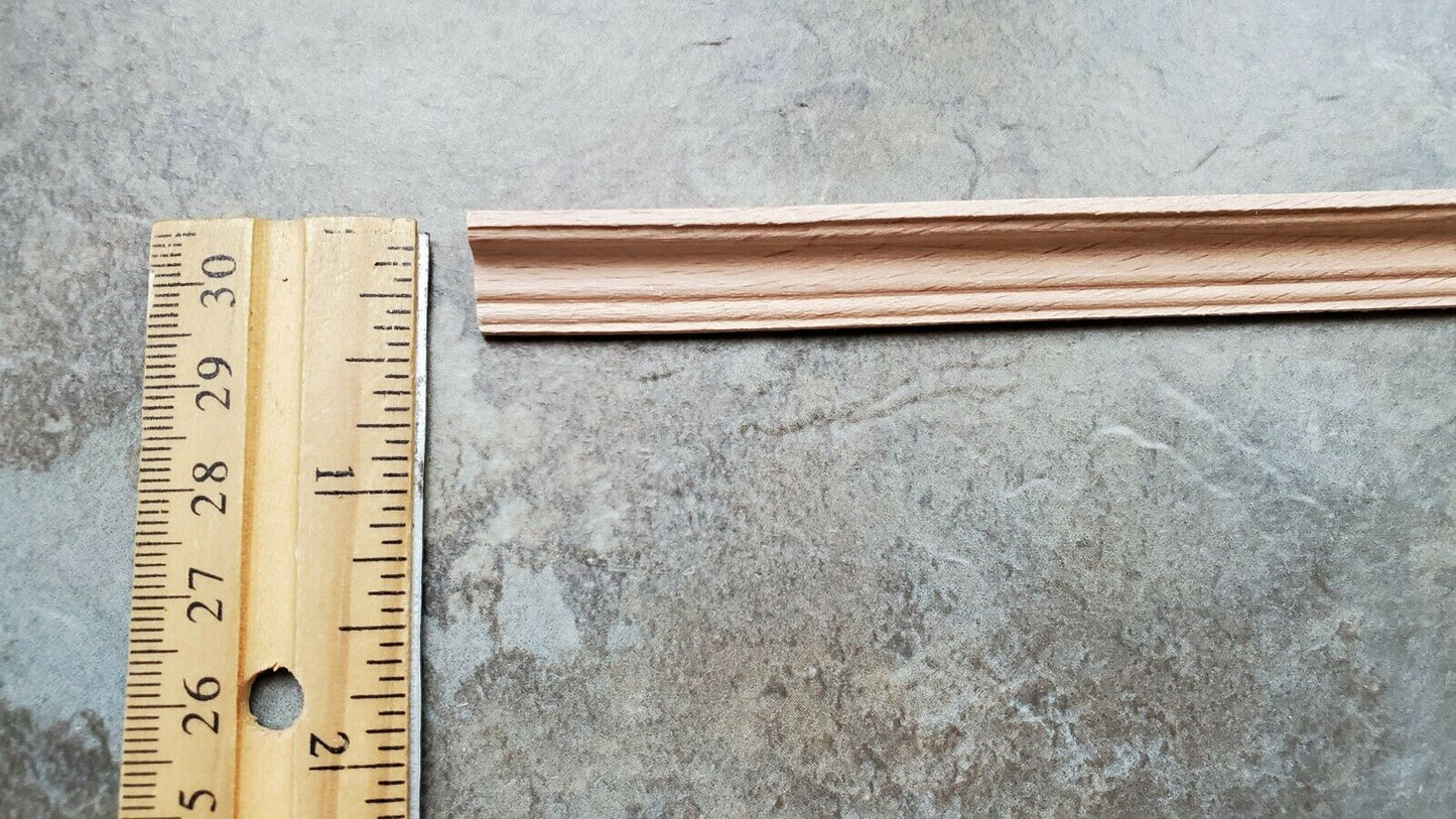 Dollhouse Miniatures Crown Molding Trim 5/16" wide x 14" long 1:12 Scale - Miniature Crush
