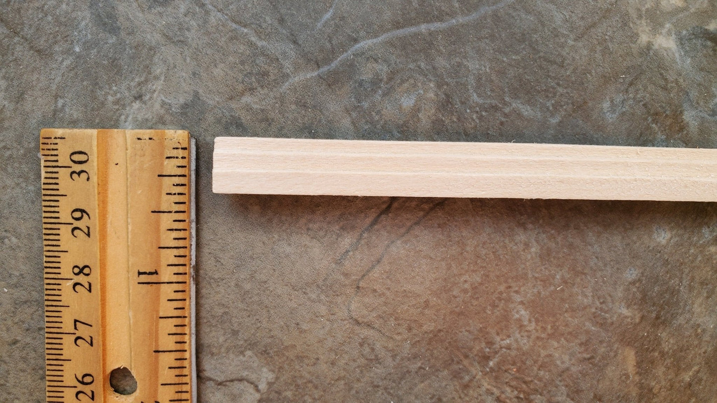Dollhouse Miniatures Crown Molding Trim Cornice 3/8" wide x 18" long 1:12 Scale - Miniature Crush