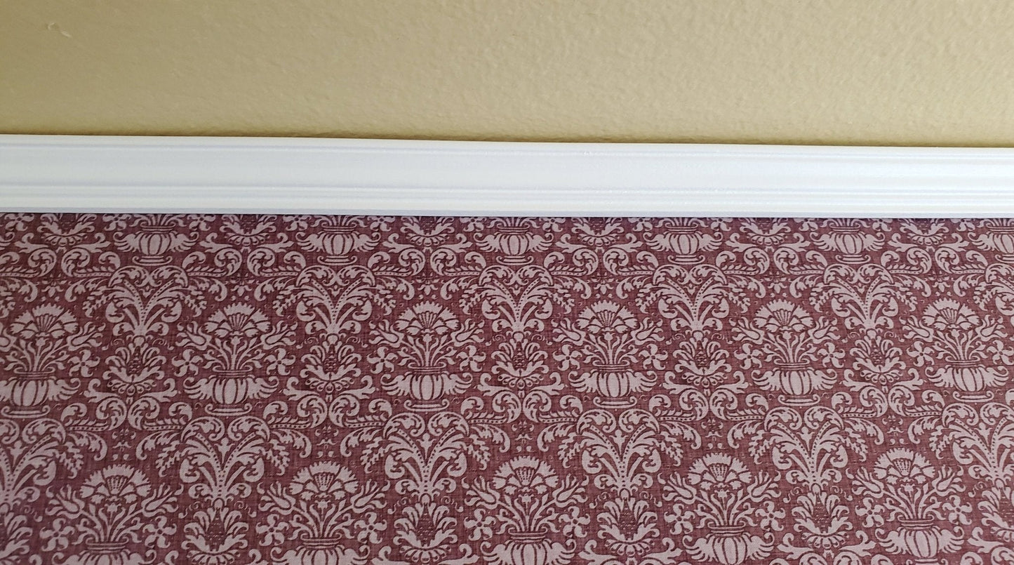Dollhouse Miniatures Crown Molding x6 White Trim Cornice Large 1/2" wide x 17 3/4" long 1:12 Scale - Miniature Crush