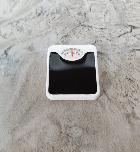 Dollhouse Modern Bathroom Scale White & Black 1:12 Scale Miniature Accessories - Miniature Crush