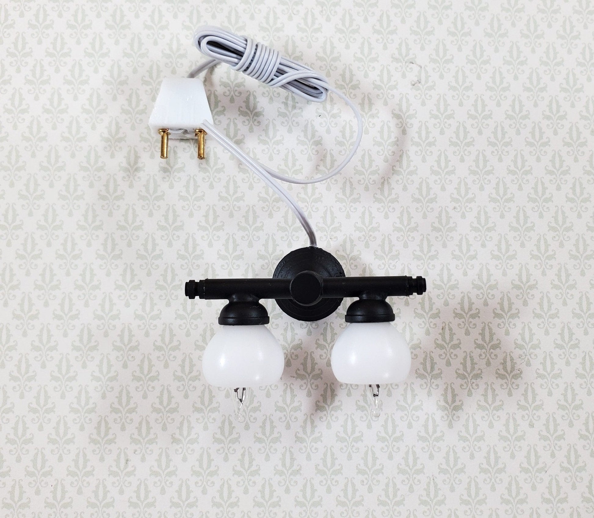Dollhouse Modern Wall Light Bathroom Kitchen 1:12 Scale Miniature w/Plug - Miniature Crush