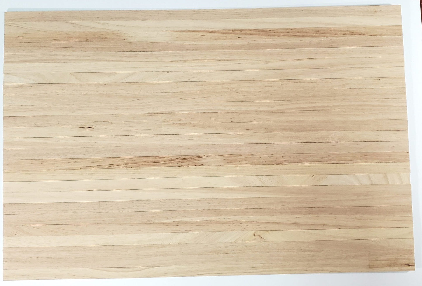 Dollhouse Natural Wood Flooring Wide Planks Peel & Stick 18" x 12" Miniatures - Miniature Crush