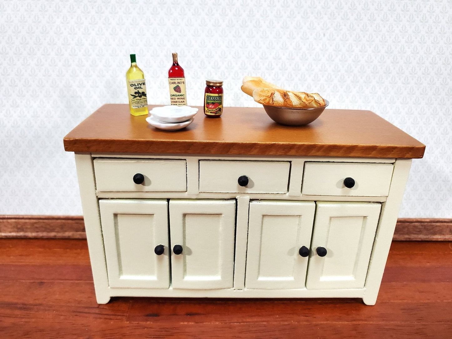 Dollhouse Olive Oil & Red Wine Vinegar Bottles 1:12 Scale Miniature Kitchen Accessory - Miniature Crush