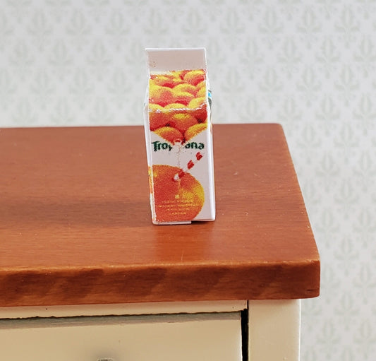 Dollhouse Orange Juice OJ Carton Tropicana 1:12 Scale Food Kitchen Accessory - Miniature Crush