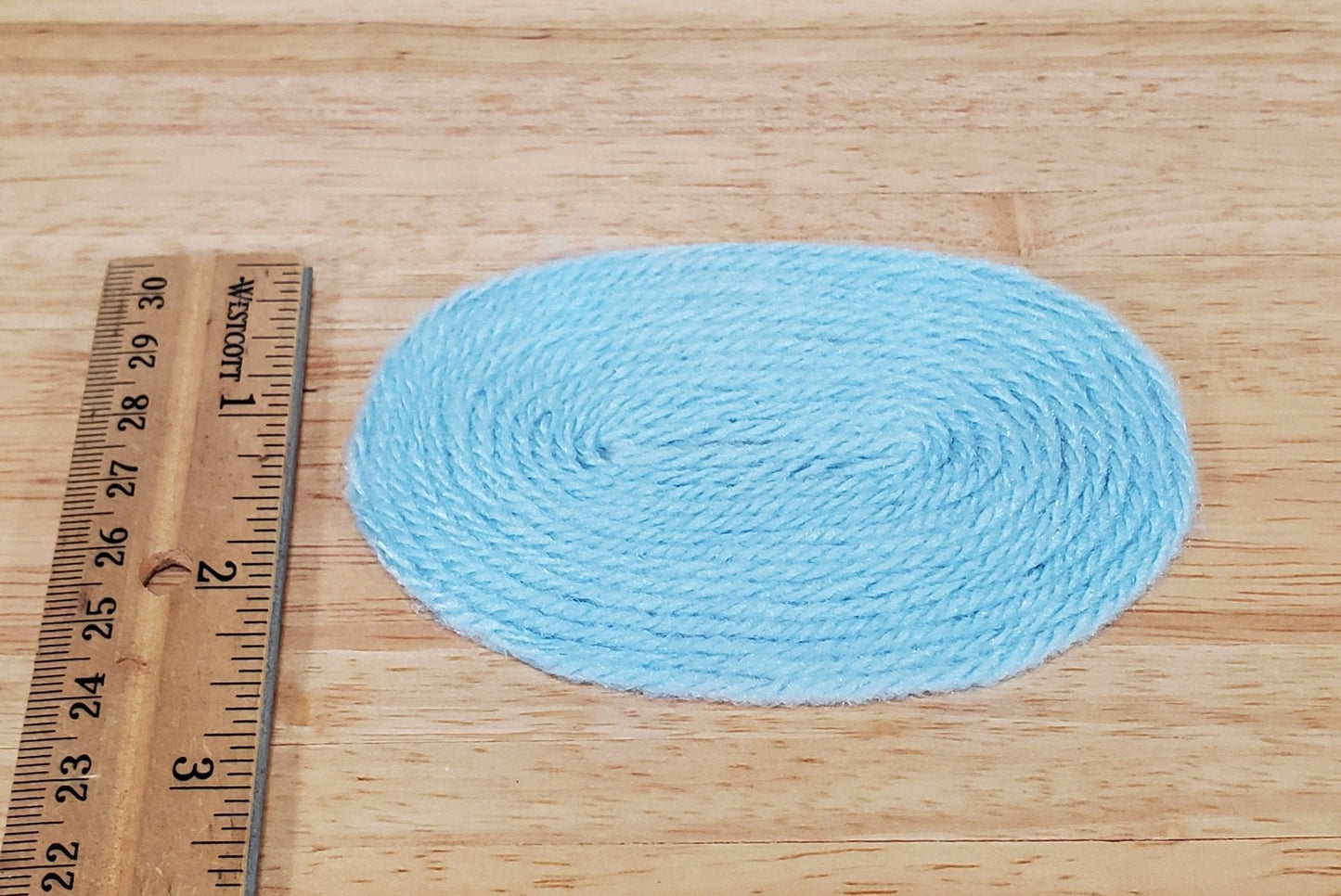 Dollhouse Oval Rug Blue Yarn Small 1:12 Scale Miniature Nursery - Miniature Crush