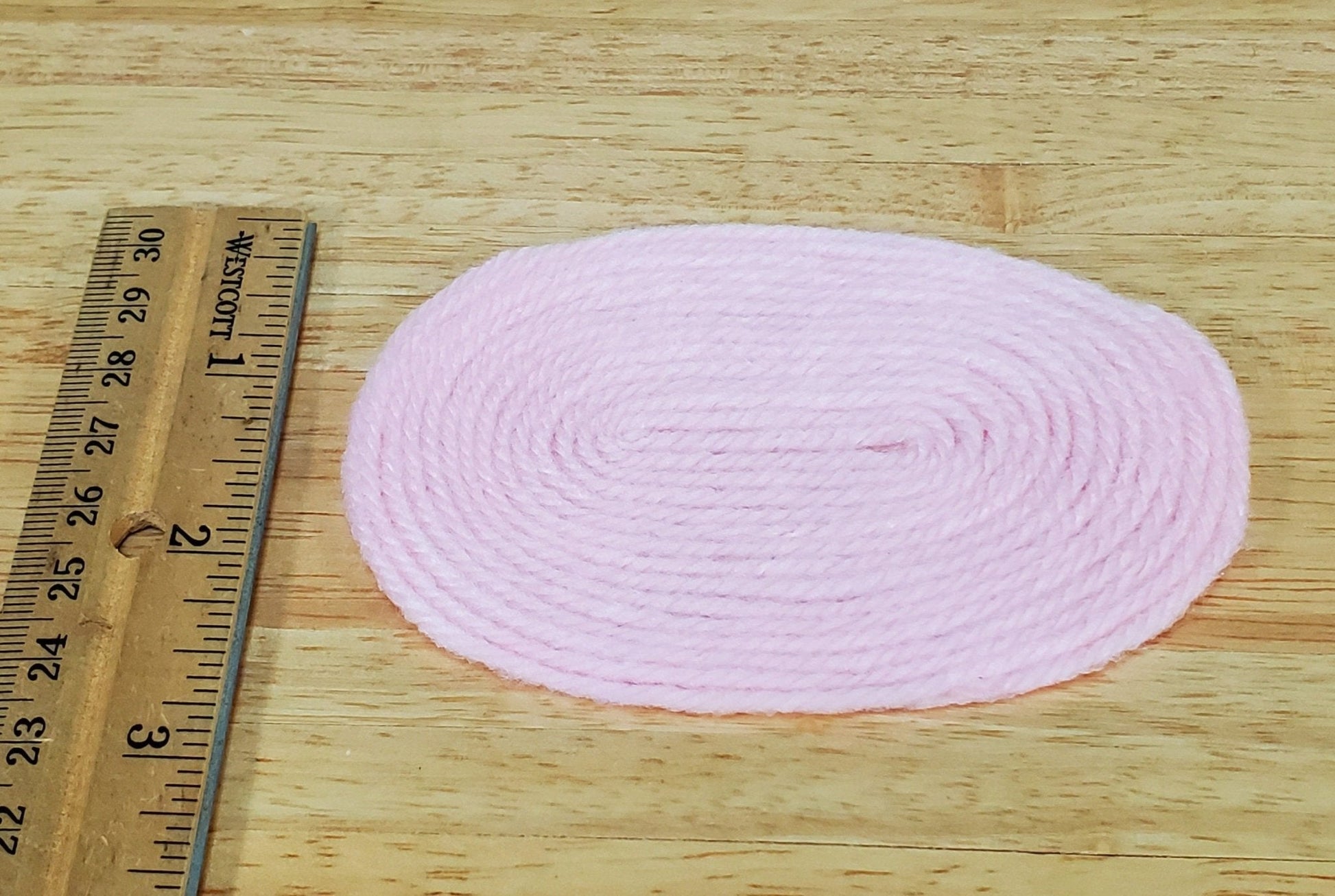 Dollhouse Oval Rug Pink Yarn Small 1:12 Scale Miniature Nursery - Miniature Crush
