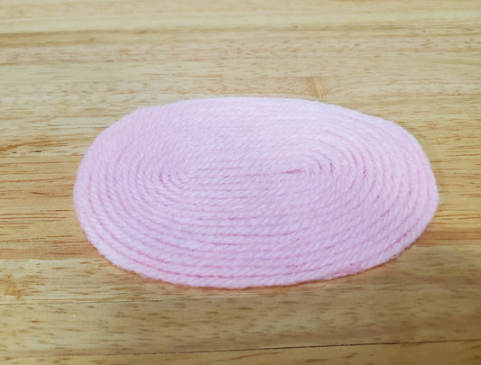Dollhouse Oval Rug Pink Yarn Small 1:12 Scale Miniature Nursery - Miniature Crush