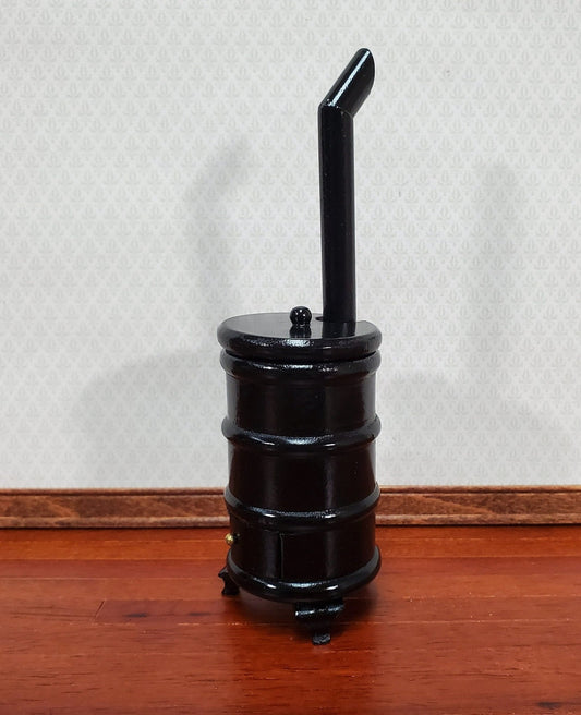 Dollhouse Parlor Stove Round Wood Heating 1:12 Scale Miniature Furniture - Miniature Crush
