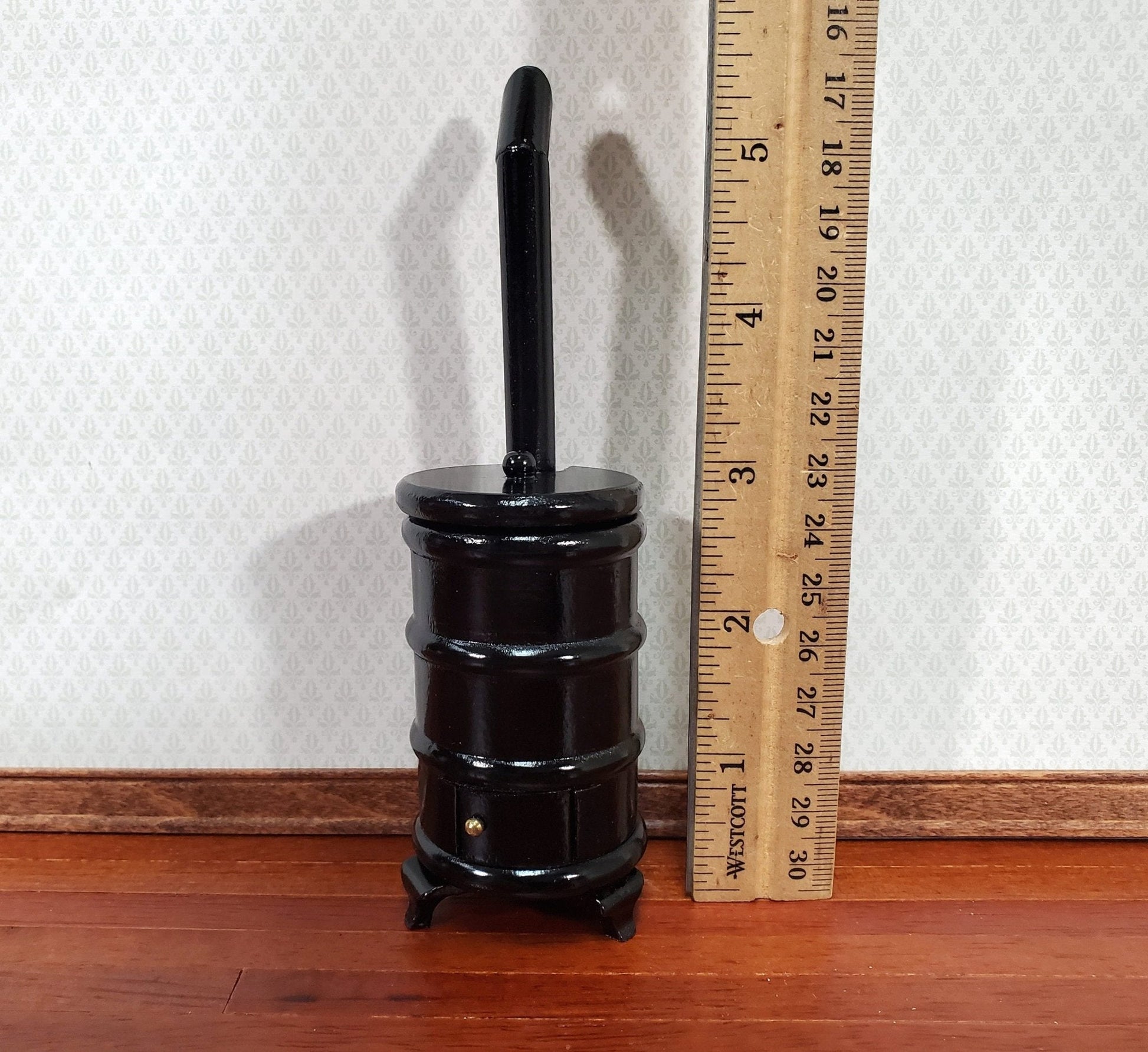 Dollhouse Parlor Stove Round Wood Heating 1:12 Scale Miniature Furniture - Miniature Crush