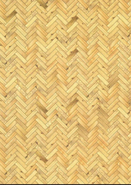 Dollhouse Parquet Wood Flooring Paper Card Light Wood 1:12 Scale Miniature - Miniature Crush