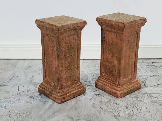 Dollhouse Pedestal for Plants Ferns Decoration Aged Terra Cotta 1:12 Scale or Fairy Garden - Miniature Crush