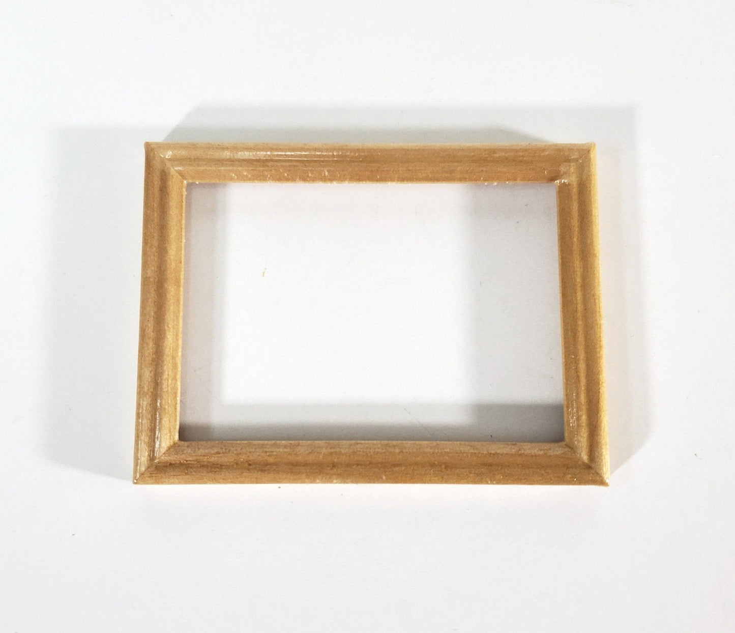 Dollhouse Picture Frame Large Wood Light Oak Finish 1:12 Scale Miniatures - Miniature Crush