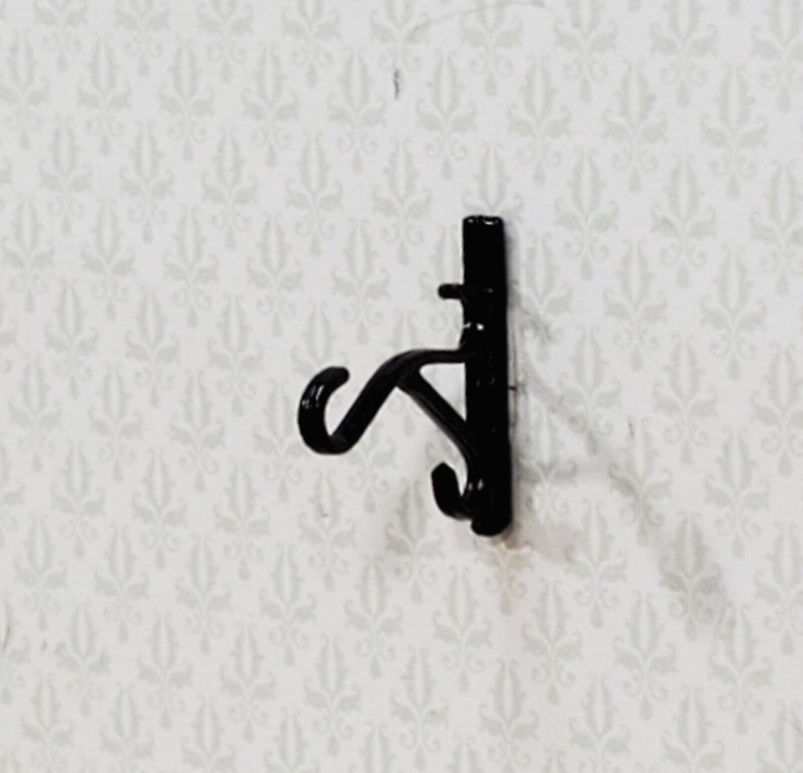 Dollhouse Plant Hanger Wall Hook Black Metal 1:12 Scale Miniature Island Crafts - Miniature Crush