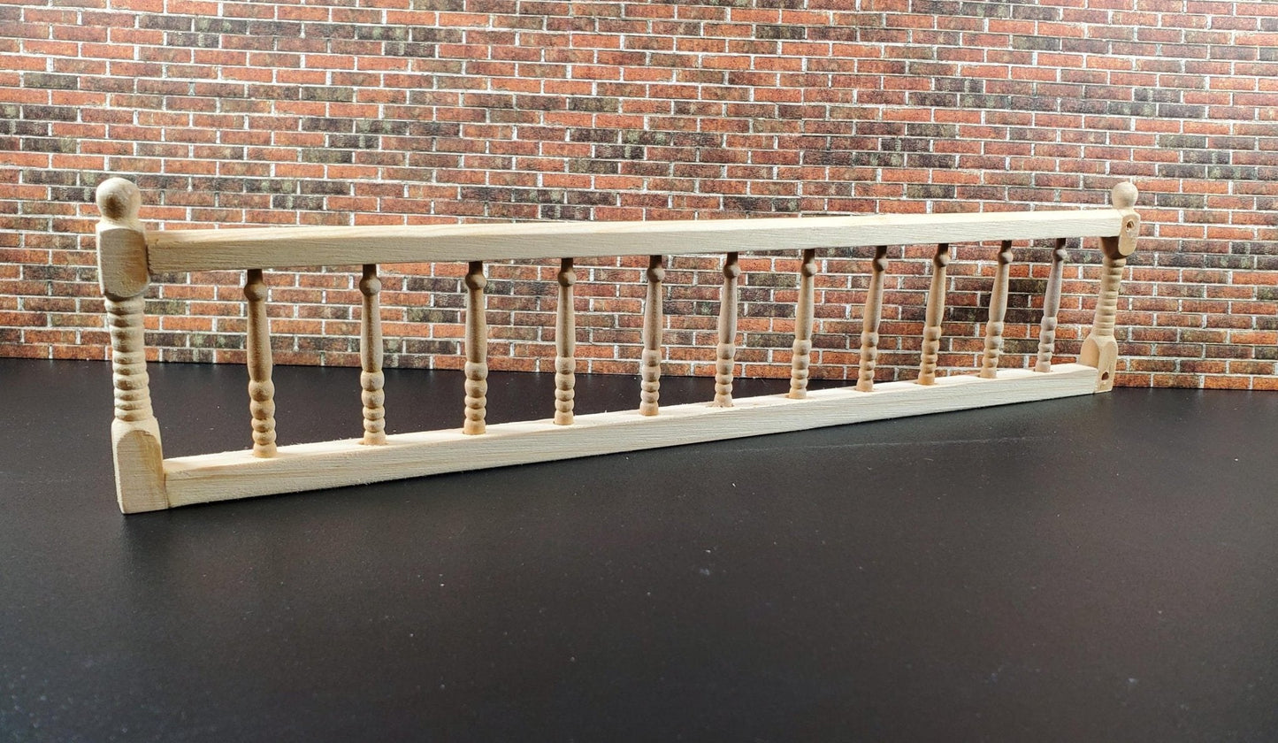 Dollhouse Porch Deck Railing Unpainted or White 1:12 Scale Miniature Assembled - Miniature Crush