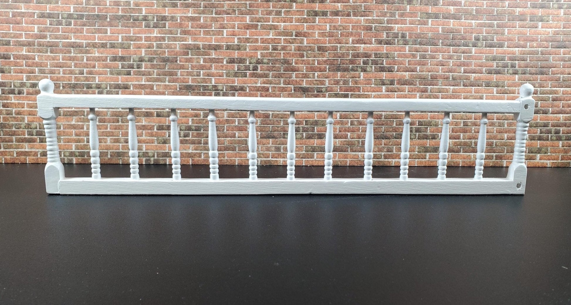 Dollhouse Porch Deck Railing Unpainted or White 1:12 Scale Miniature Assembled - Miniature Crush